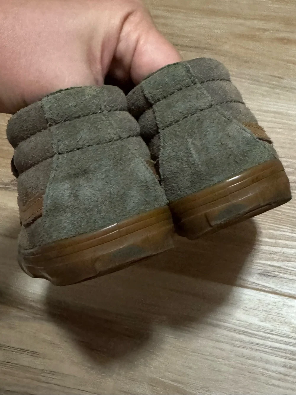 Vans Toddler Sk8-Mid Reissue V Suede Olive Green Gum Sole Sneakers